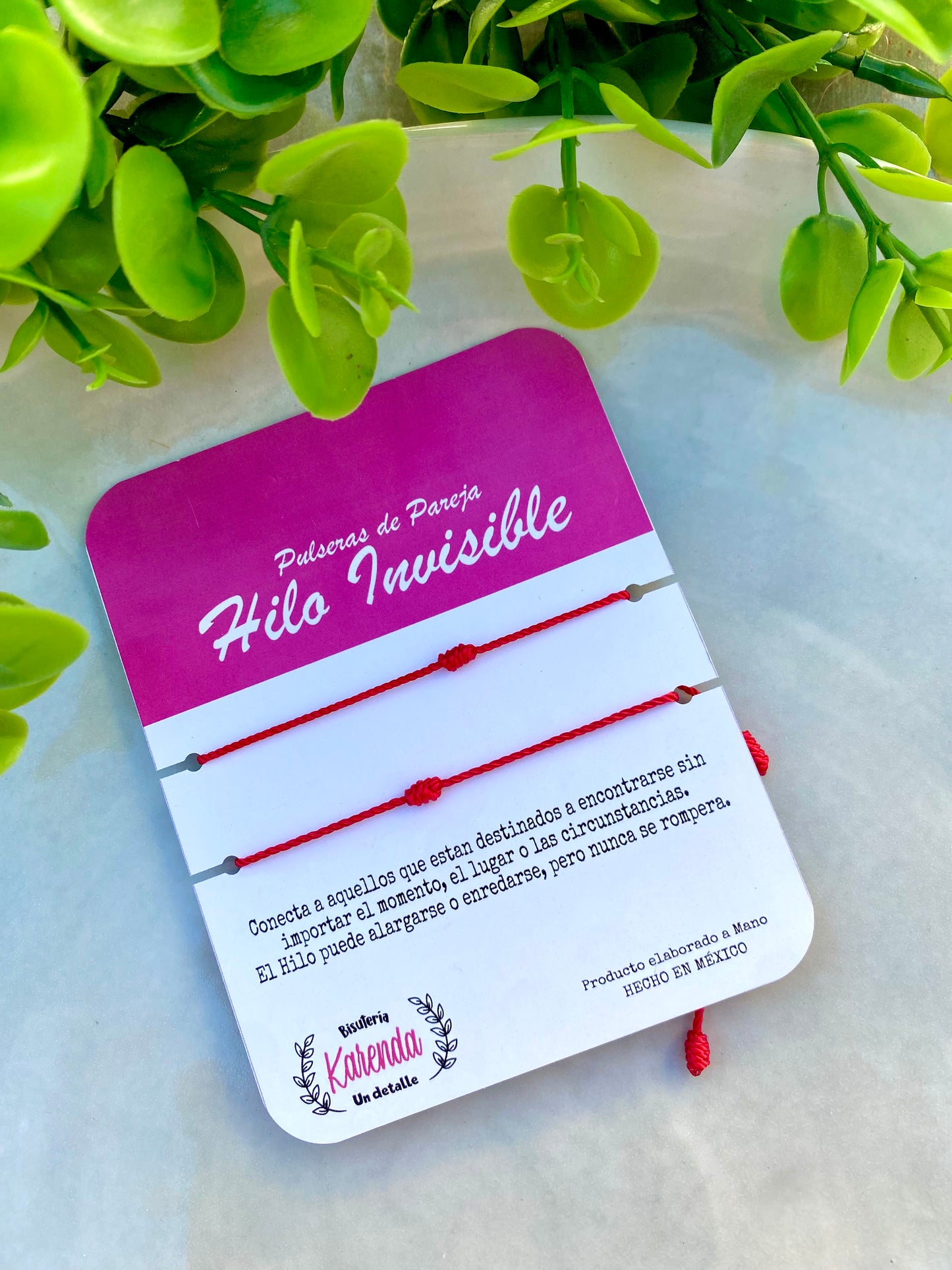 KD090062- Pulseras de Pareja Hilo Invisible