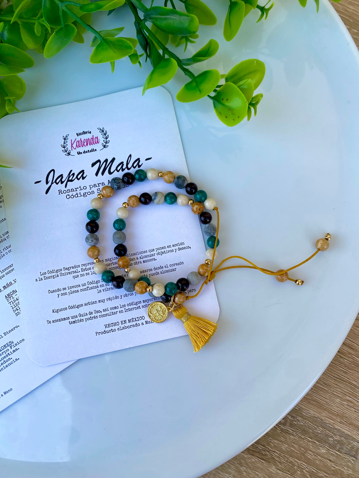 KD090857A- Japa Mala de 45 Cuentas de Piedra Natural