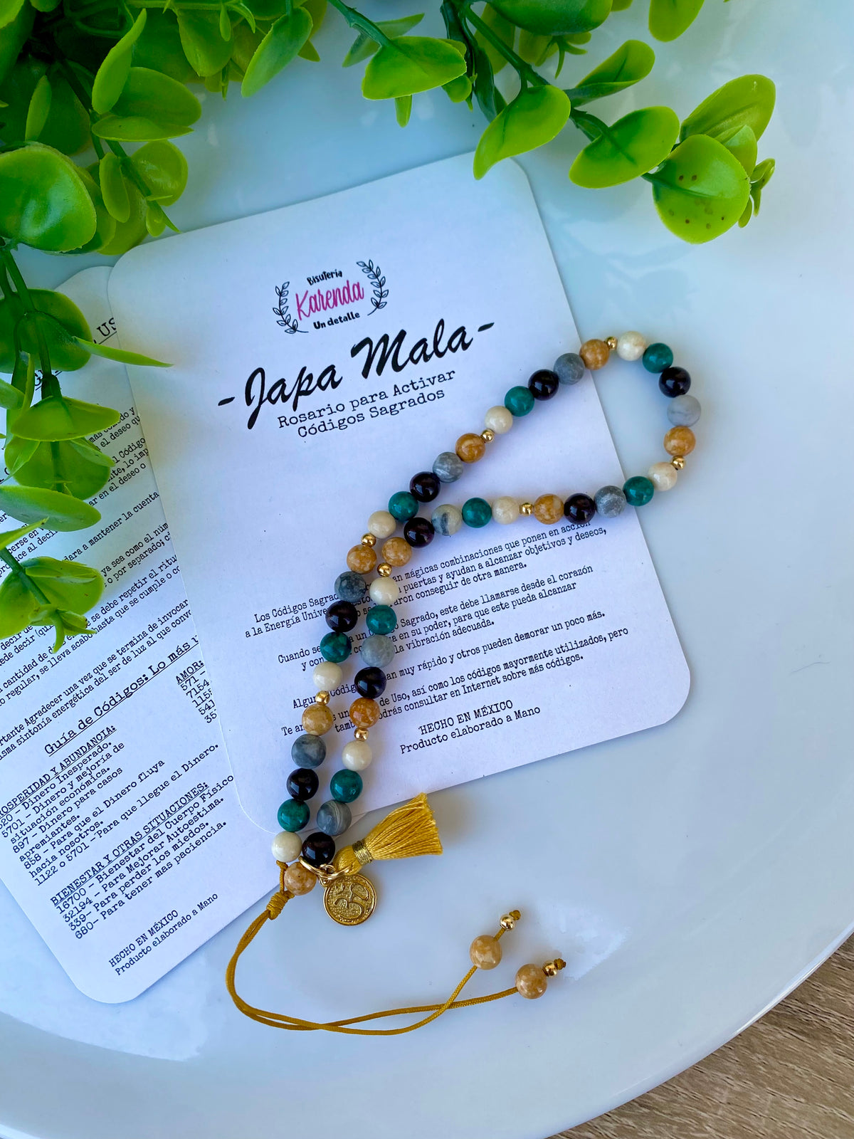 KD090857A- Japa Mala de 45 Cuentas de Piedra Natural