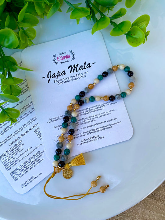 KD090857A- Japa Mala de 45 Cuentas de Piedra Natural