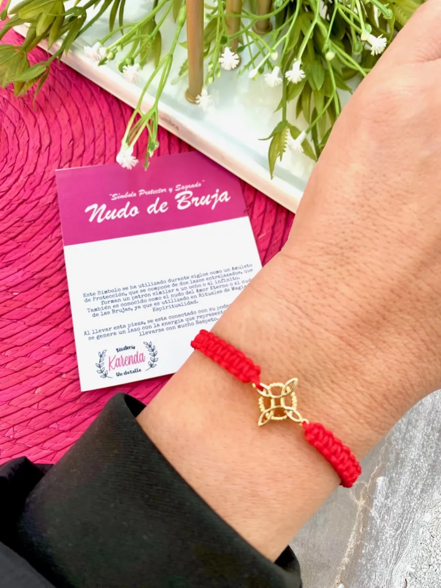 KD090721- Pulsera Nudo de Bruja con Tejido Macramé