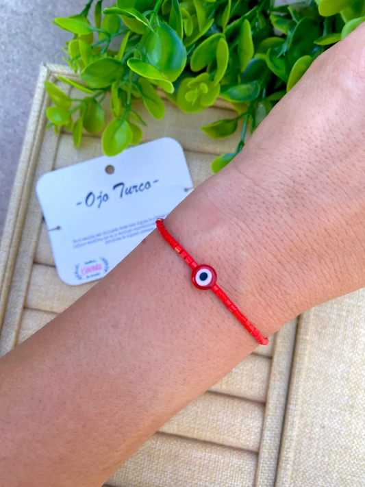 KD090758- Pulsera de Ojo Turco con Canutillo