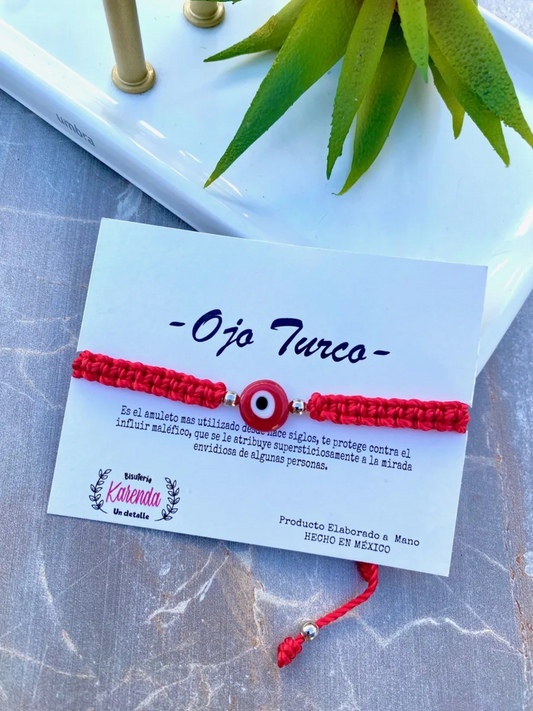 KD090694- Pulsera Tejida con Ojo Turco