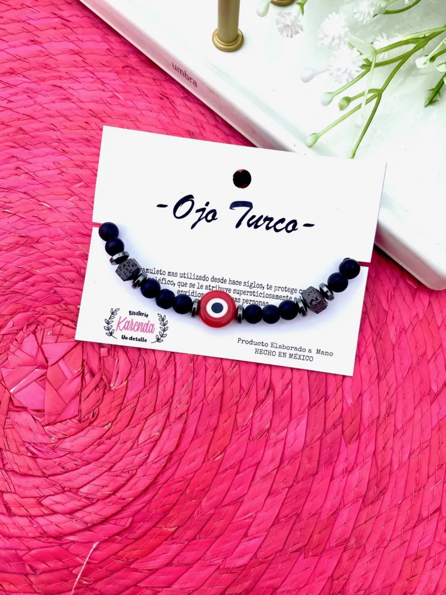 KD090221- Pulsera de Caballero con Ojo Turco