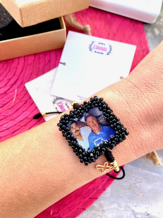 KD090724- Pulsera Escapulario Bordada con Foto