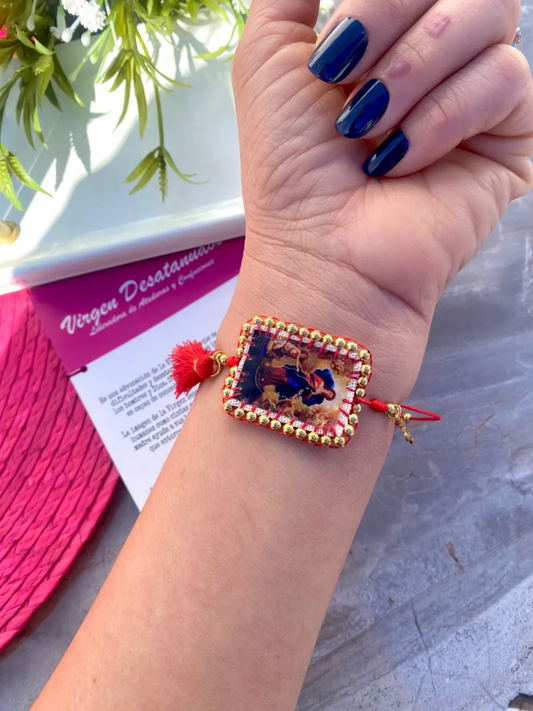 KD230049- Pulsera Escapulario de Virgen Desatanudos