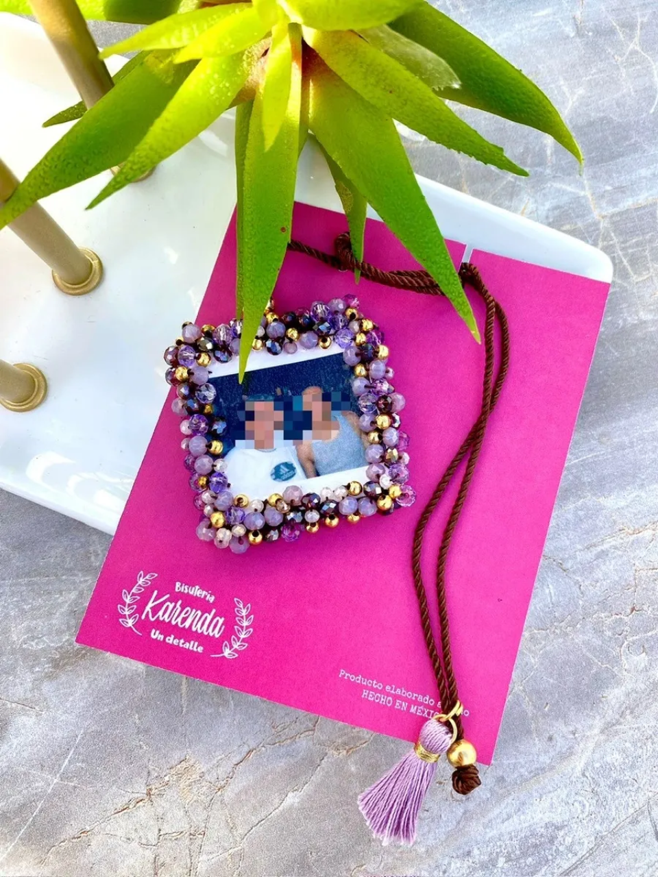 KD230031- Escapulario Personalizado con Fotografía & San Benito Cristal M