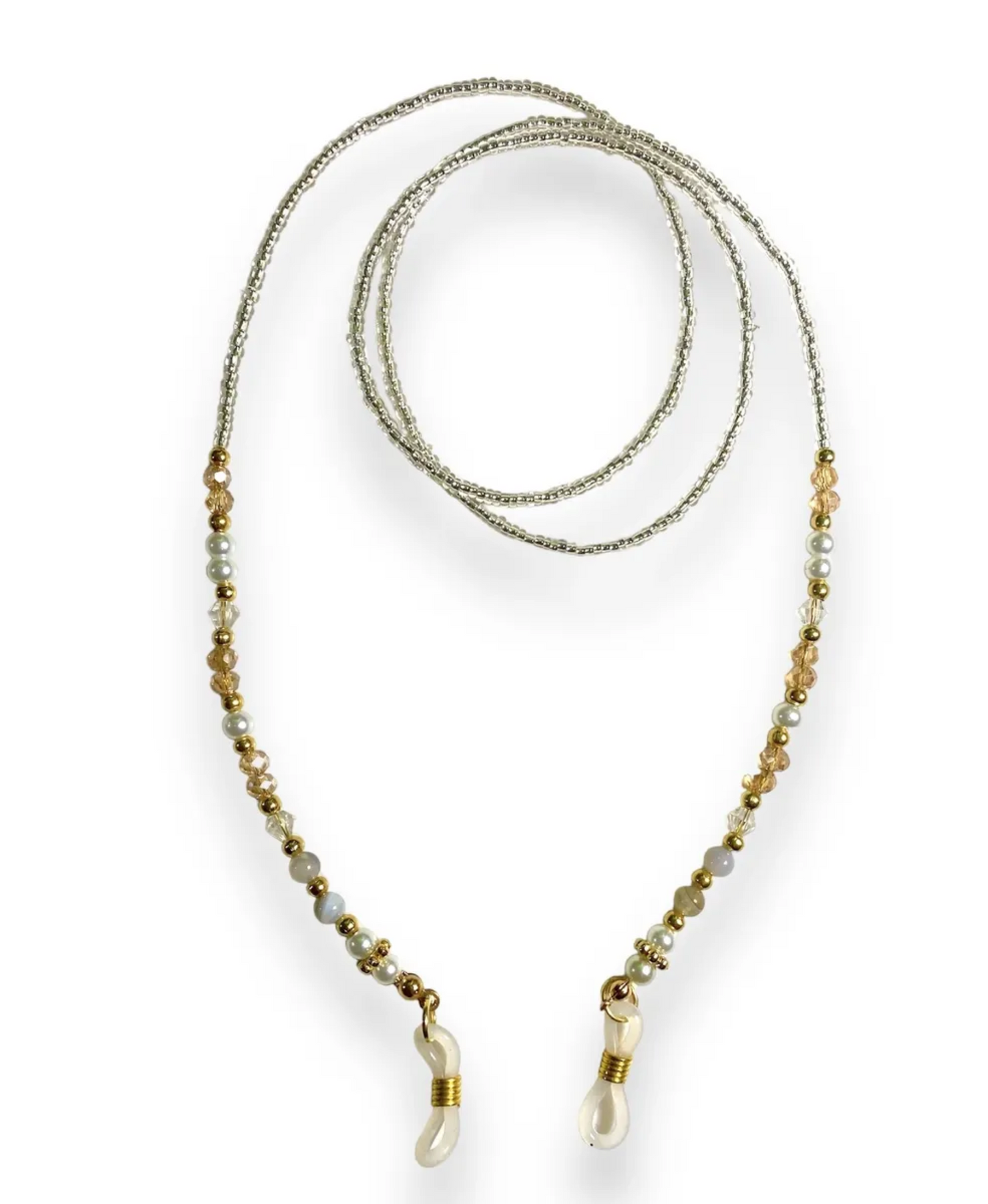 KD030021- Cordon de Lentes con Chaquira y detalles de Cristal