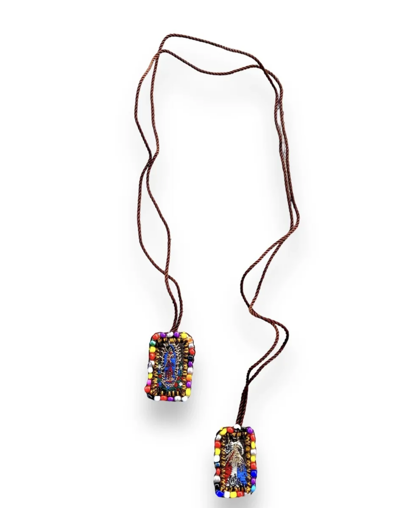 KD230029- Escapulario Mini Bordado Sencillo de Virgen de Gpe