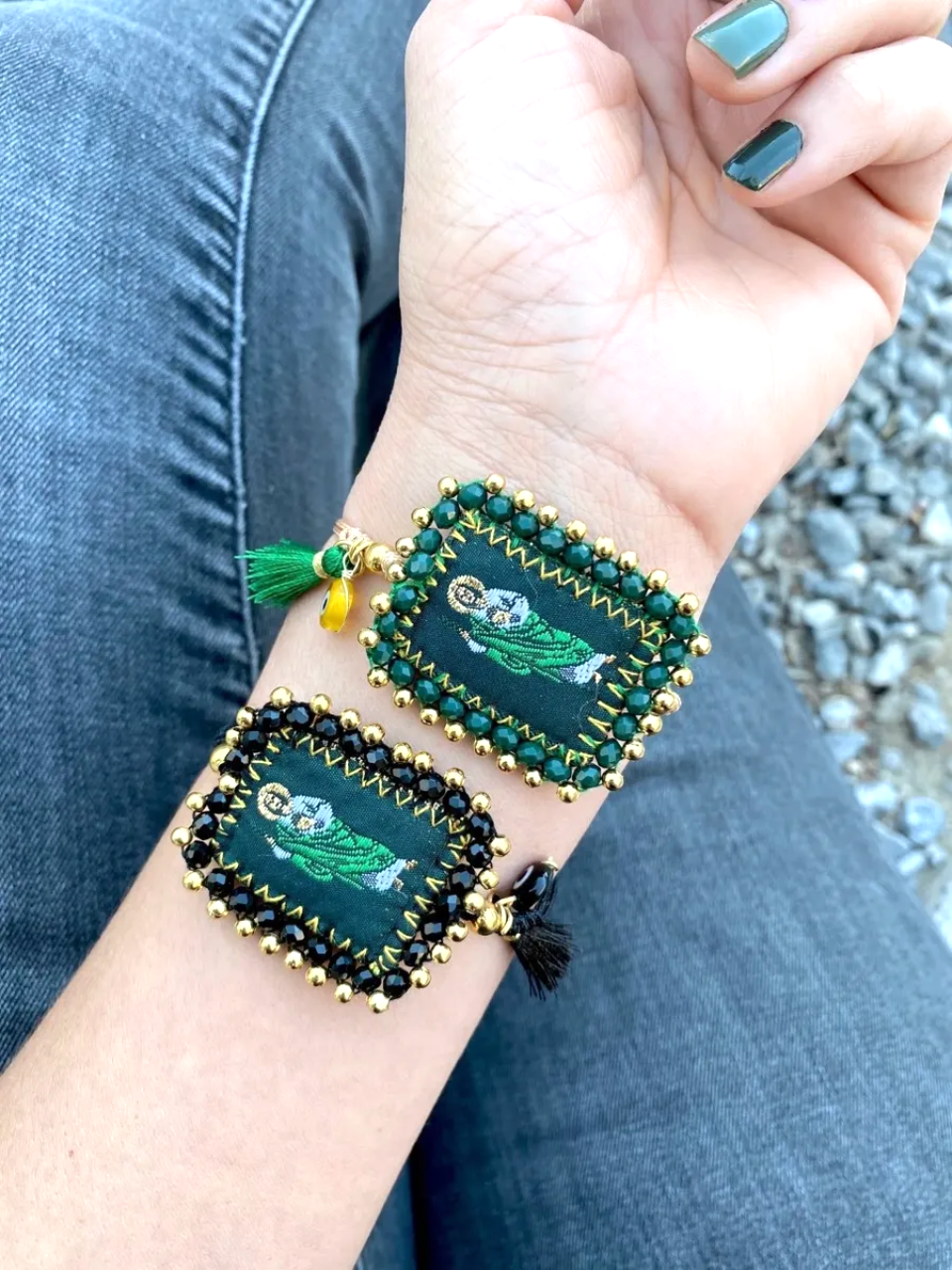 KD230016- Pulsera Escapulario de Imagen San Judas Tadeo doble Vista Virgen de Gpe.