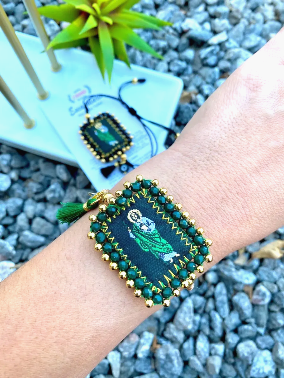 KD230016- Pulsera Escapulario de Imagen San Judas Tadeo doble Vista Virgen de Gpe.