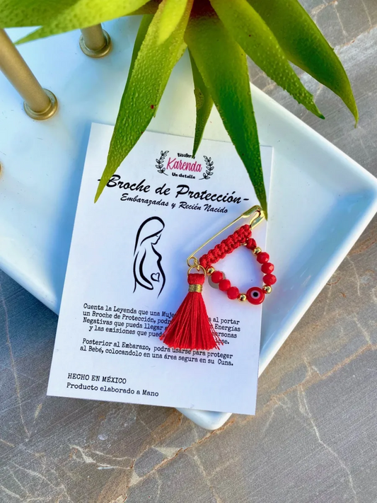 KD210012- Broche de Protección Mini con detalles de Cristal y Borla