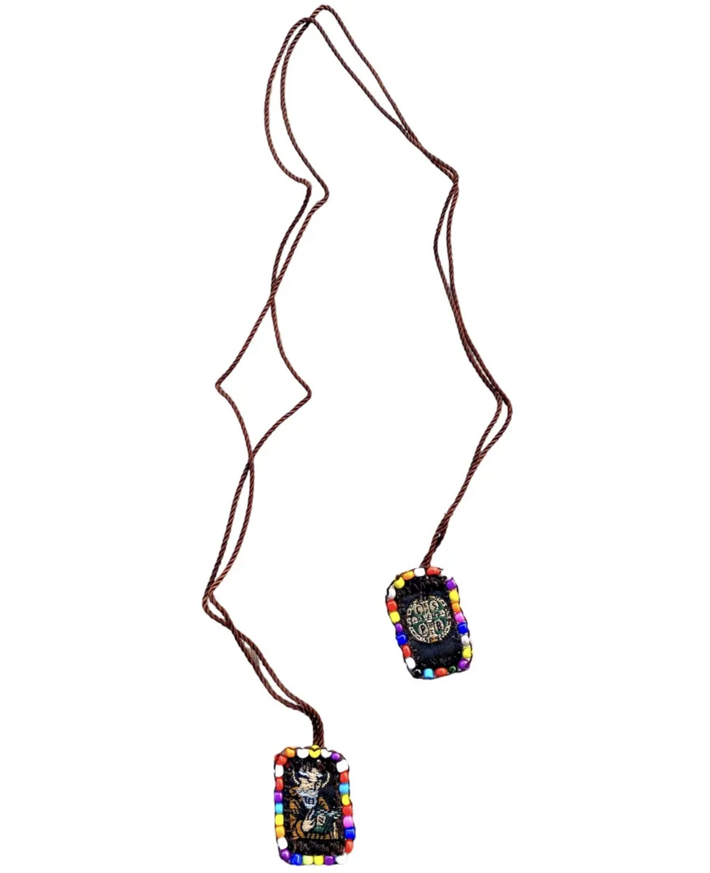 KD230027C- Escapulario Mini con Bordado Sencillo San Benito