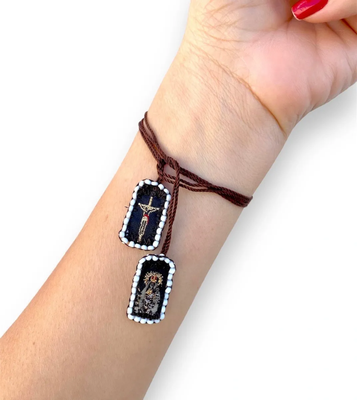 KD230030- Escapulario Mini Sencillo con Virgen de Carmen