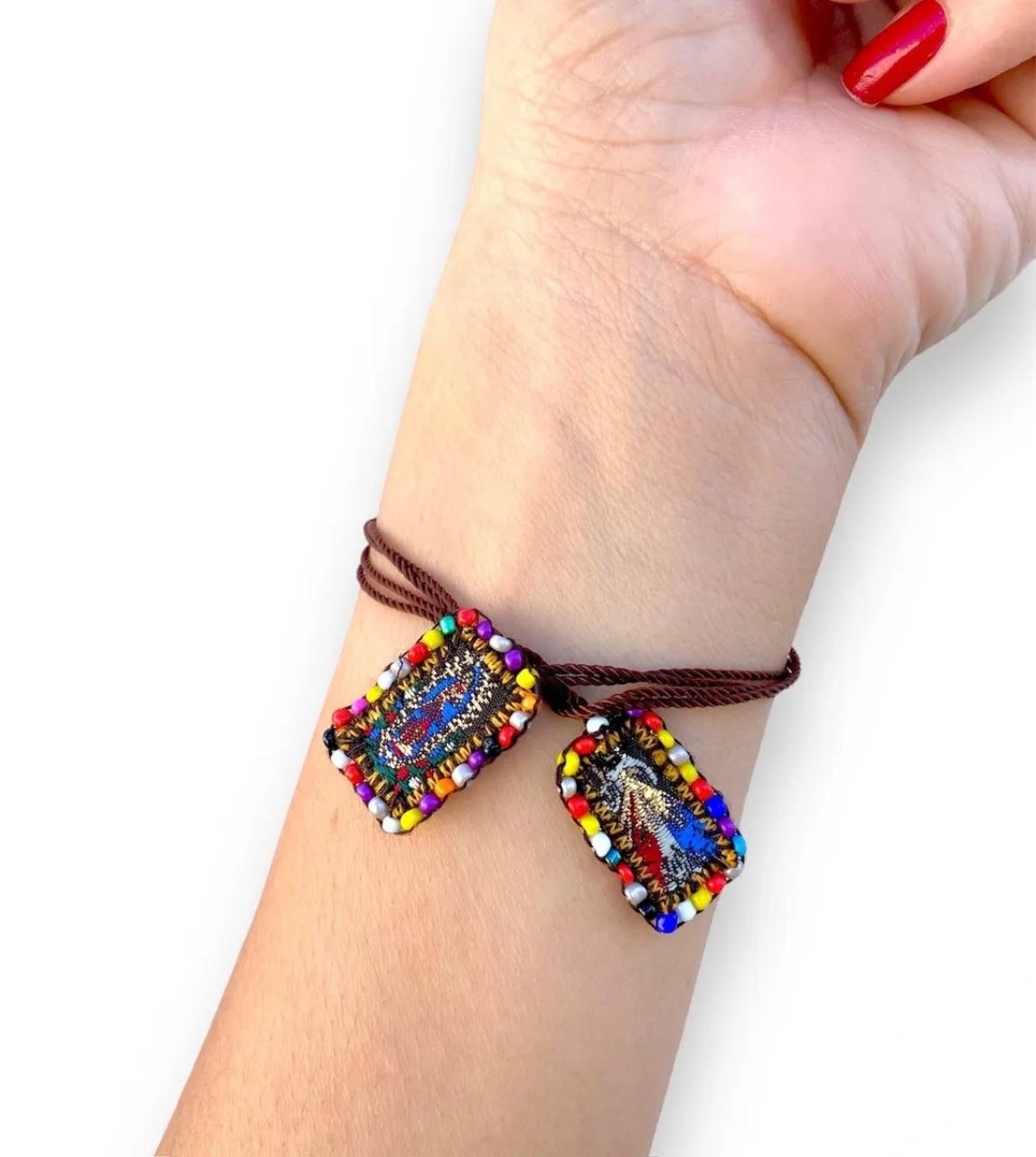 KD230029- Escapulario Mini Bordado Sencillo de Virgen de Gpe