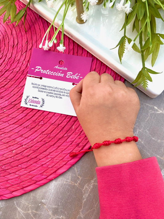 KD090070- Pulsera de Protección  7 Nudos para Bebe