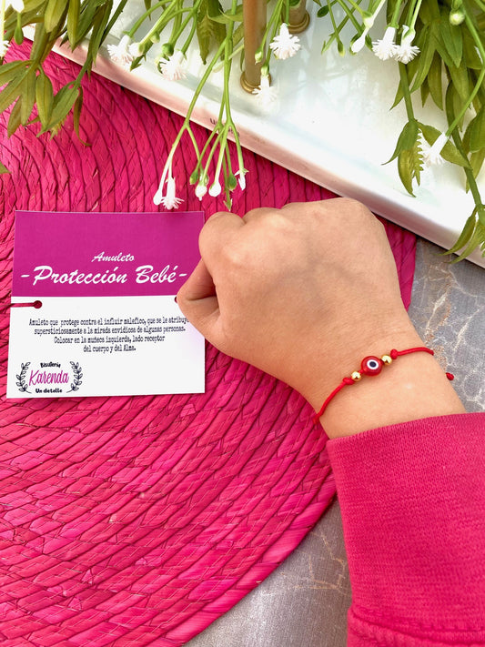 KD090070- Pulsera de Bebe Protección Sencilla con Ojo Turco