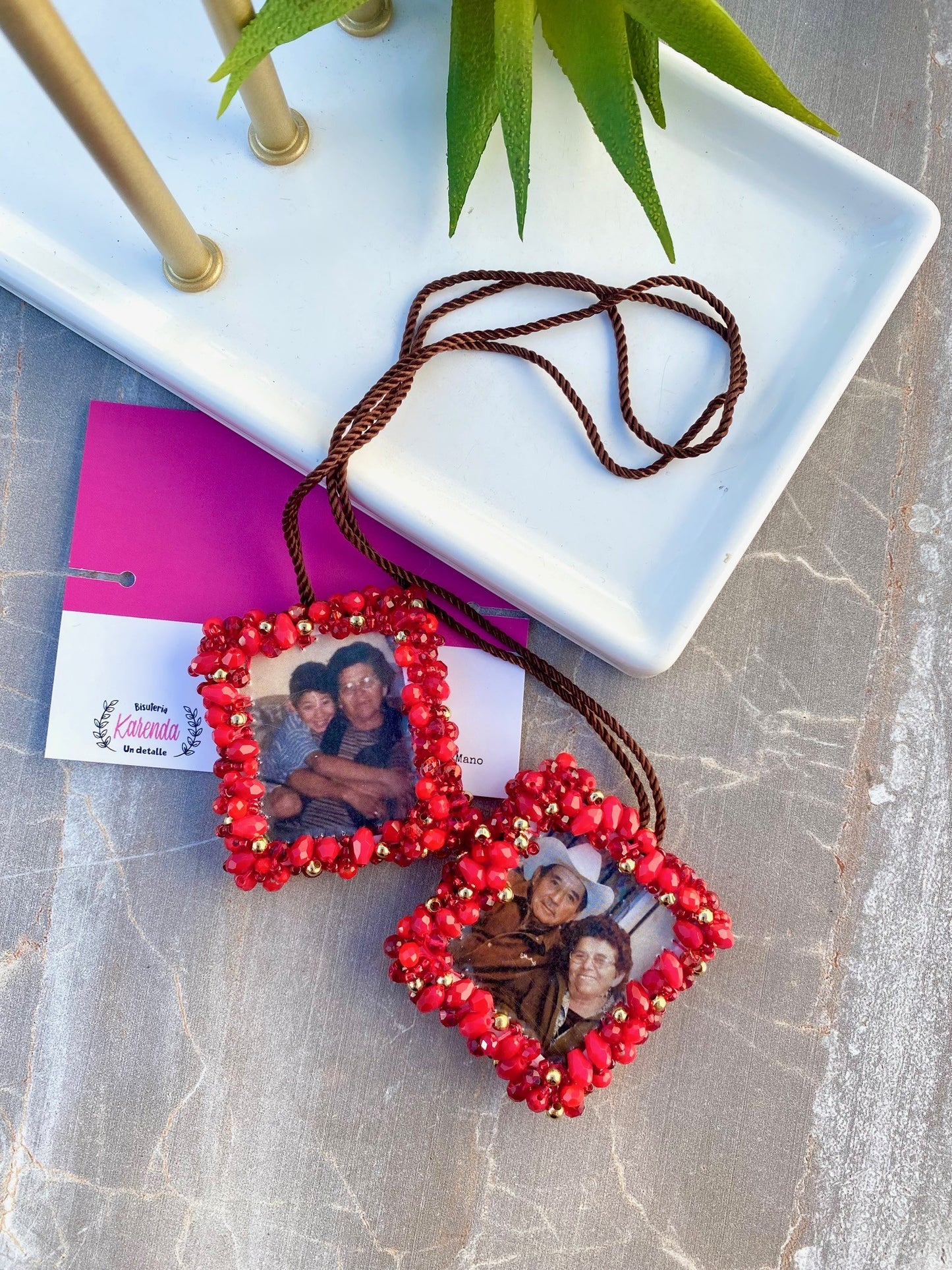 KD230031CR- Escapulario Extra Grande para Carro Personalizado con Fotografía & San Benito