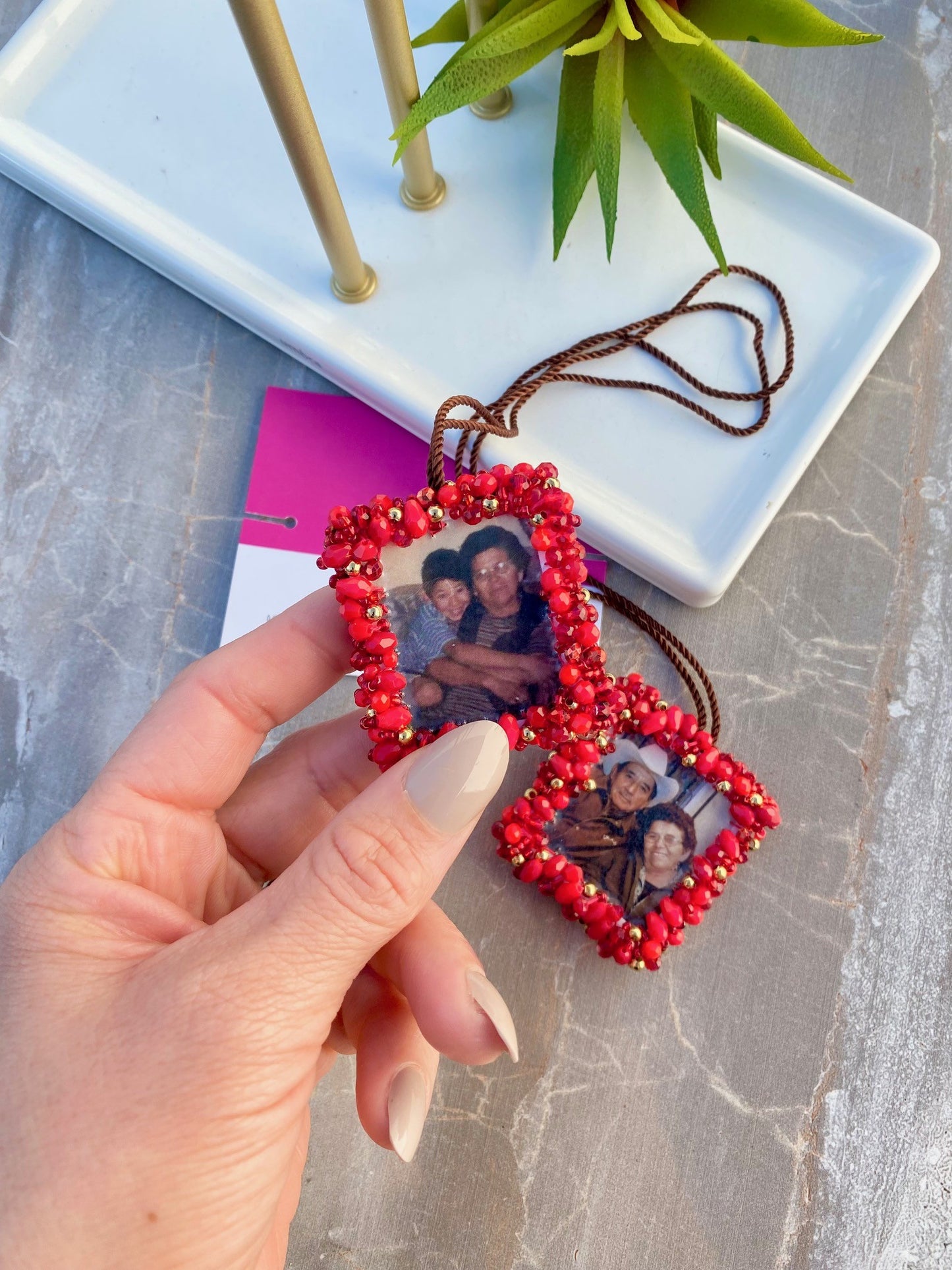 KD230031CR- Escapulario Extra Grande para Carro Personalizado con Fotografía & San Benito