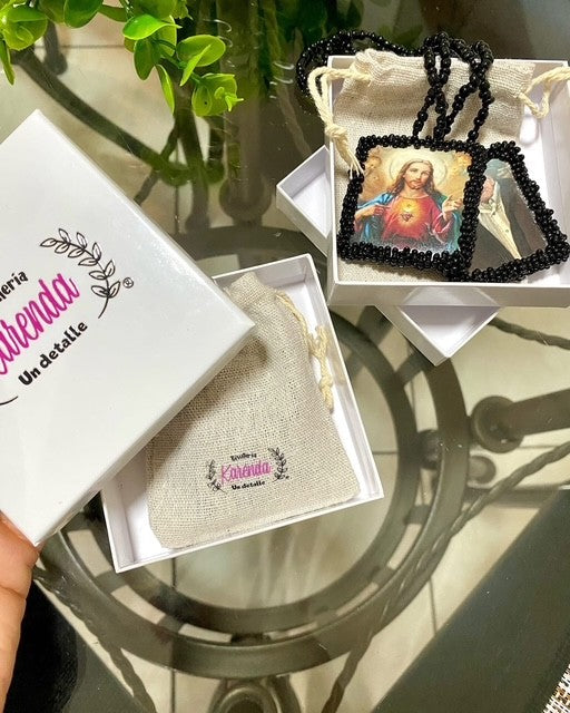 KD230031CA- Escapulario Extra Grande para Carro Personalizado con Fotografía & Santo