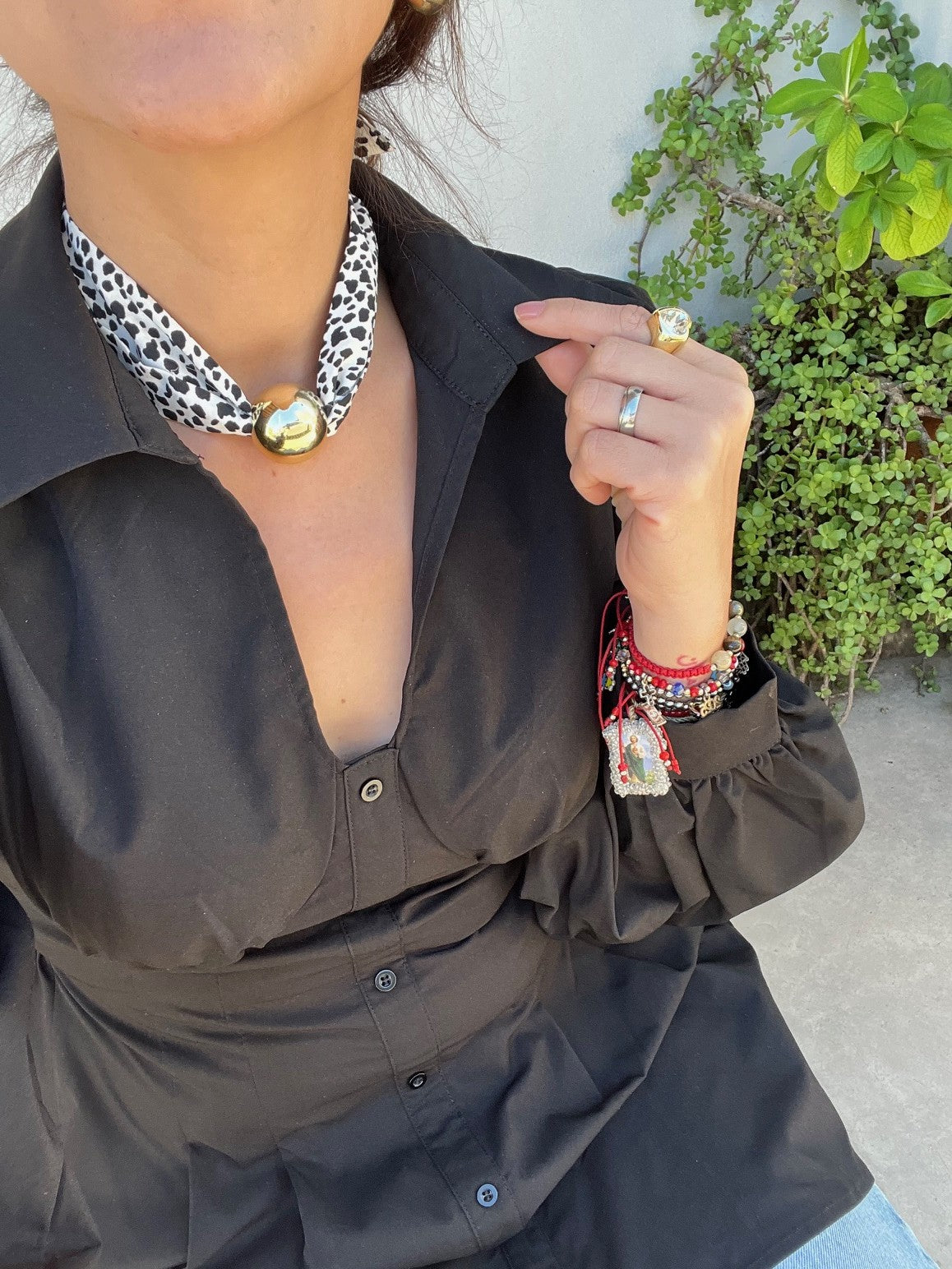 KD050810- Collar Tela Bola XL