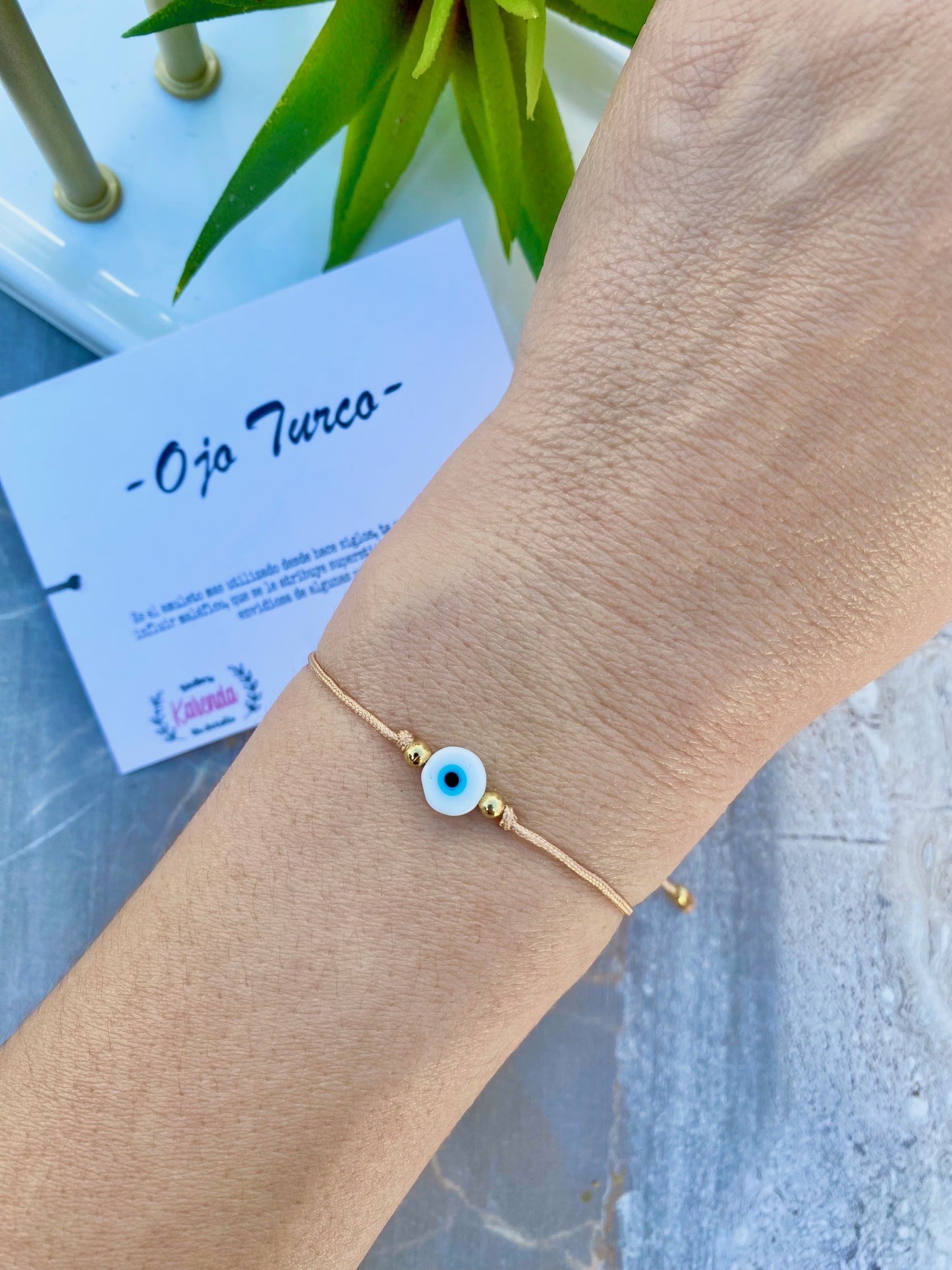 KD090072D- Pulsera Sencilla de Ojo Turco
