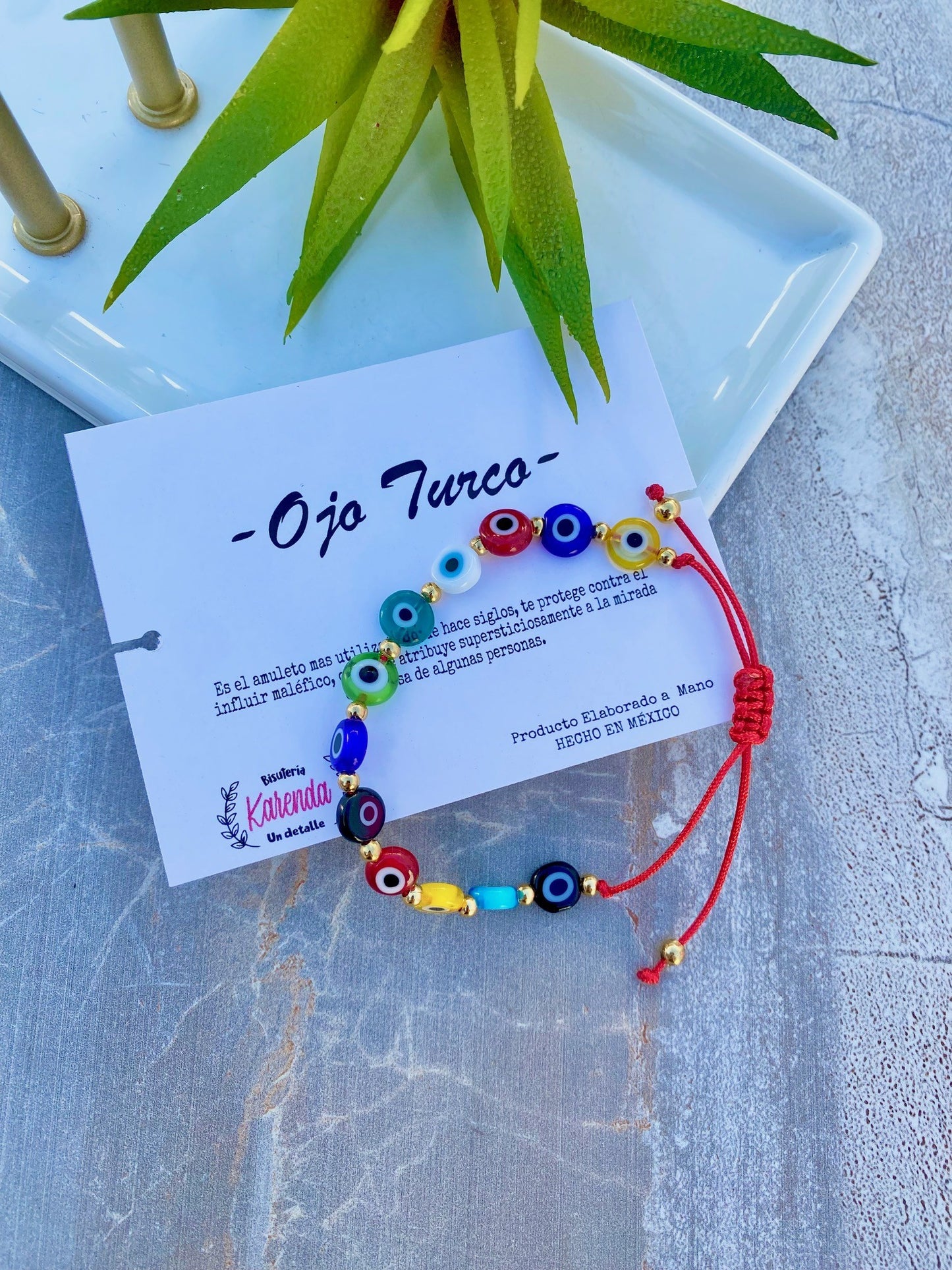 KD090433- Pulsera de Protección con Multi Ojitos Turcos