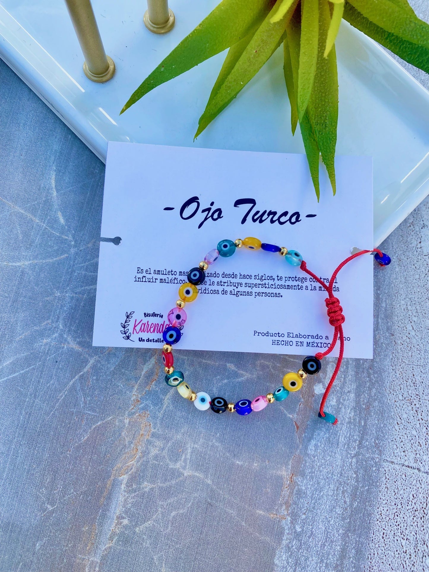 KD090577- Pulsera de Protección con Multi Ojitos Turcos Mini