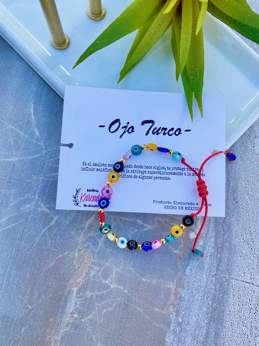 KD090577- Pulsera de Protección con Multi Ojitos Turcos Mini