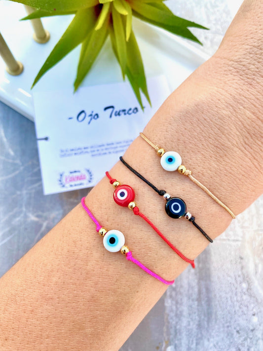 KD090072D- Pulsera Sencilla de Ojo Turco