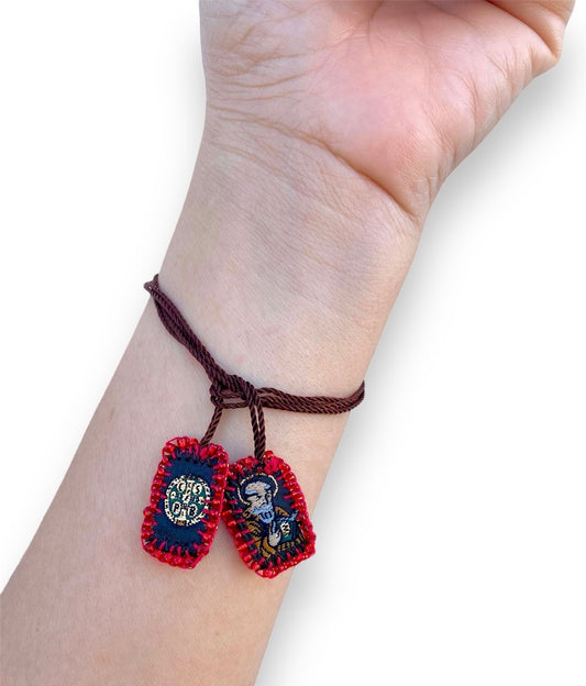 KD230027- Escapulario Mini Bordado Sencillo de San Judas Tadeo